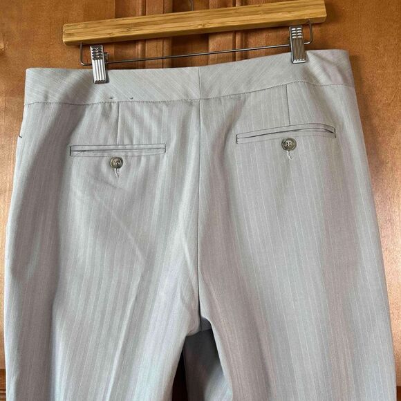 Alfani Gray Herringbone Dress Pants Size 12 Classic Fit Work Trousers - Picture 3 of 12
